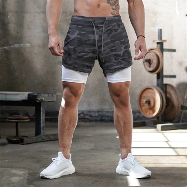 Running Shorts Men 2 In 1 Double-deck Quick Dry GYM Sport Shorts Fitness Jogging Workout Shorts Men Sports Short Pants 26